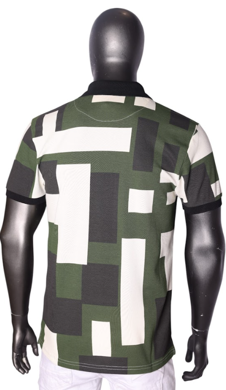 Polo Golfer Block Printed Multi